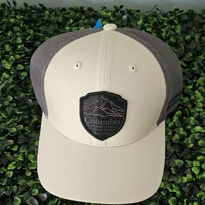 Columbia Cream and Gray Mesh Cap